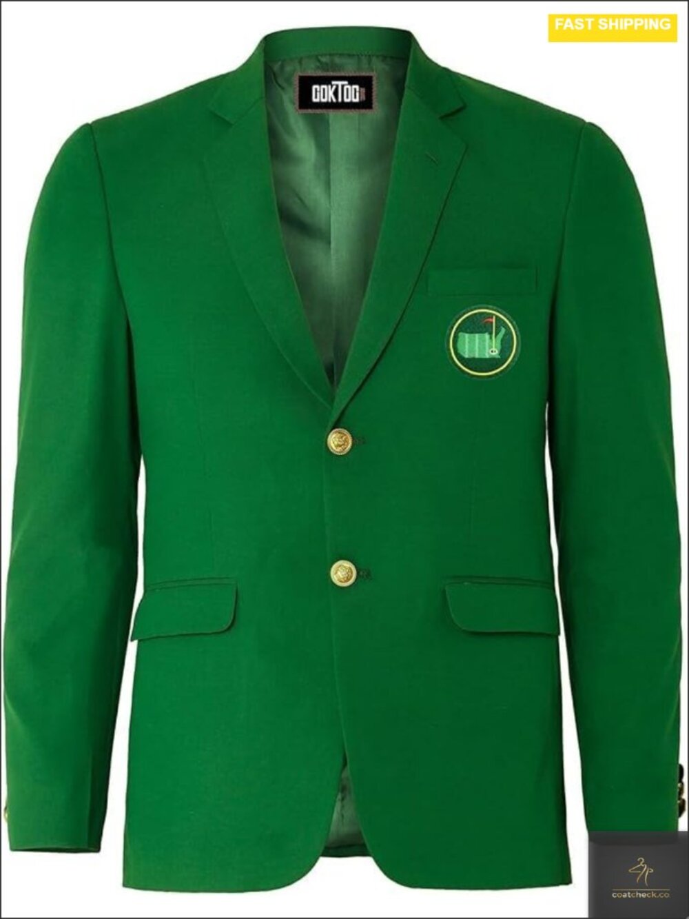 Men's Cotton Golf Sport Coat Blazer Long Sleeve Button Front Notch Collar